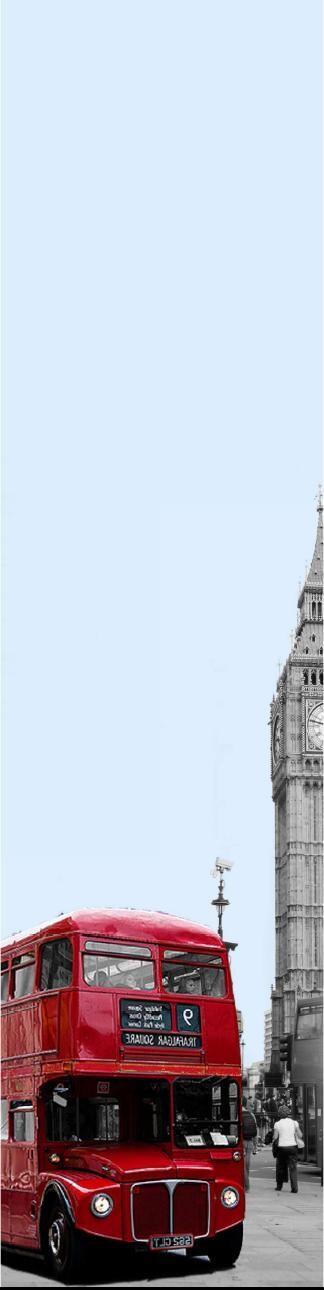 Zrcadlo 30 x 125 cm potisk červený autobus londýn LONDON BUS